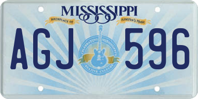 MS license plate AGJ596
