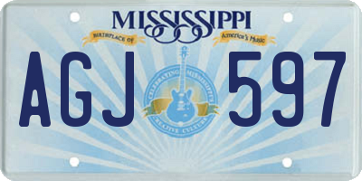 MS license plate AGJ597