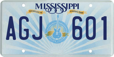 MS license plate AGJ601