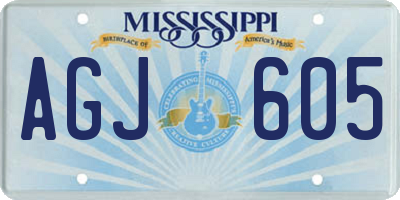 MS license plate AGJ605