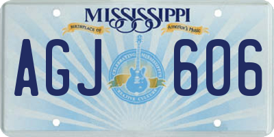 MS license plate AGJ606