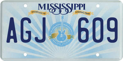 MS license plate AGJ609