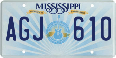 MS license plate AGJ610