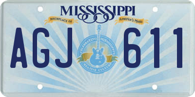 MS license plate AGJ611