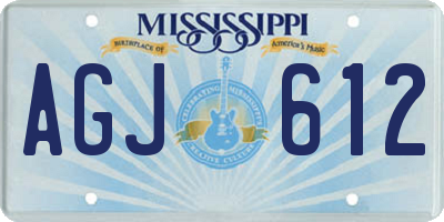 MS license plate AGJ612