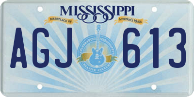 MS license plate AGJ613