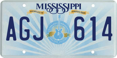 MS license plate AGJ614
