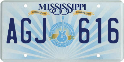MS license plate AGJ616