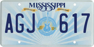 MS license plate AGJ617