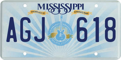 MS license plate AGJ618