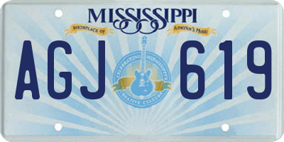 MS license plate AGJ619