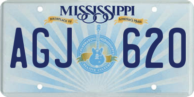 MS license plate AGJ620