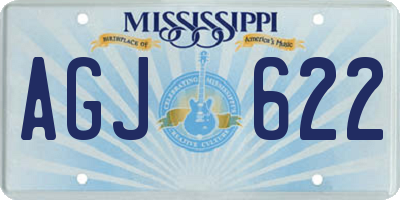 MS license plate AGJ622
