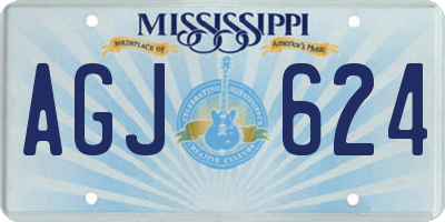 MS license plate AGJ624