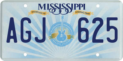 MS license plate AGJ625