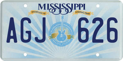 MS license plate AGJ626