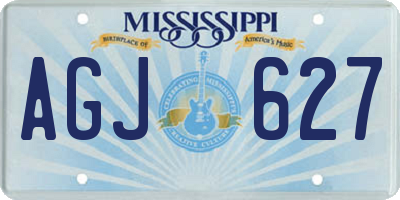 MS license plate AGJ627