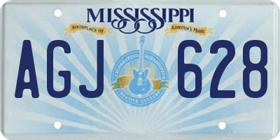 MS license plate AGJ628