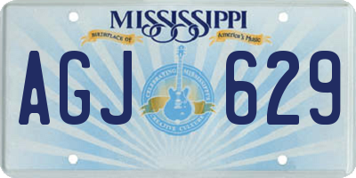 MS license plate AGJ629