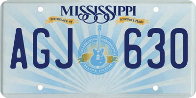 MS license plate AGJ630