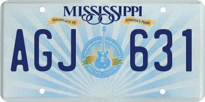 MS license plate AGJ631