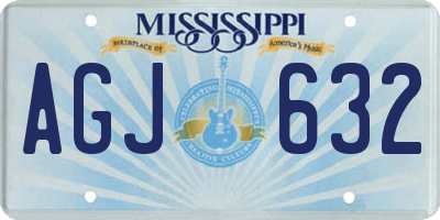 MS license plate AGJ632