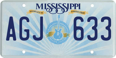 MS license plate AGJ633