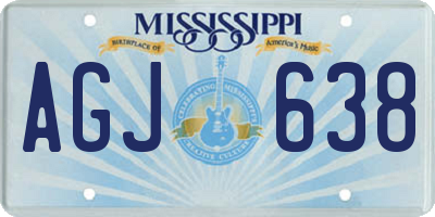MS license plate AGJ638
