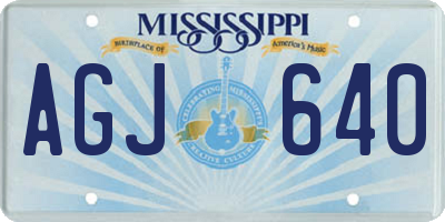 MS license plate AGJ640