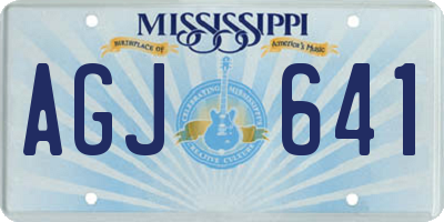 MS license plate AGJ641