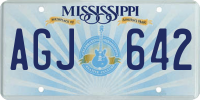 MS license plate AGJ642