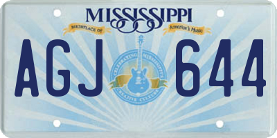 MS license plate AGJ644