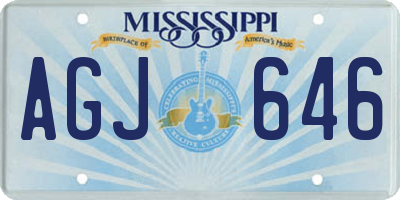 MS license plate AGJ646