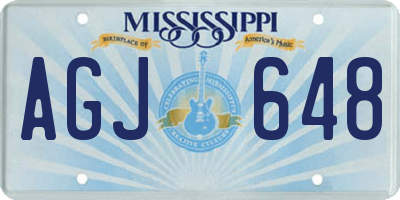 MS license plate AGJ648