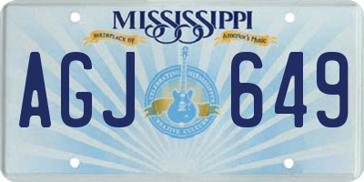 MS license plate AGJ649