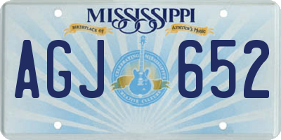 MS license plate AGJ652