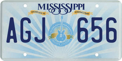 MS license plate AGJ656