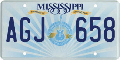MS license plate AGJ658
