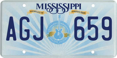 MS license plate AGJ659