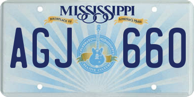 MS license plate AGJ660