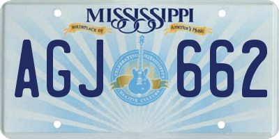 MS license plate AGJ662