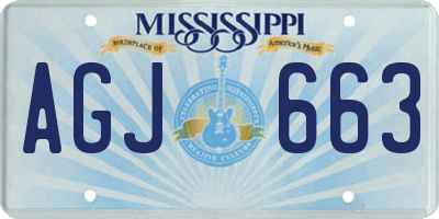 MS license plate AGJ663
