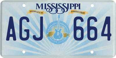MS license plate AGJ664