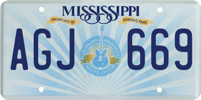 MS license plate AGJ669
