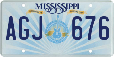MS license plate AGJ676