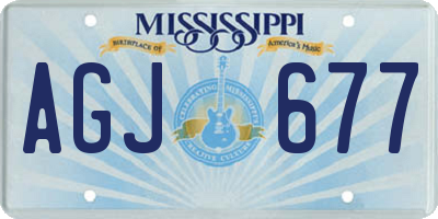 MS license plate AGJ677