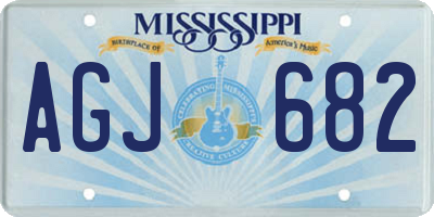 MS license plate AGJ682