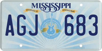MS license plate AGJ683