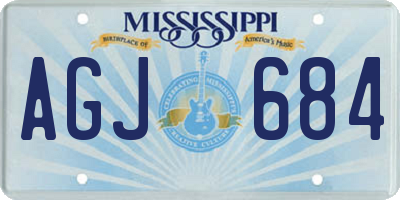 MS license plate AGJ684