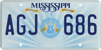 MS license plate AGJ686